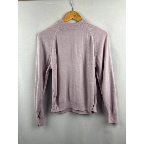 Women’s Designers Originals Petite Medium Mauve Long Sleeve Sweater with Back Zi - Picture 1 of 6